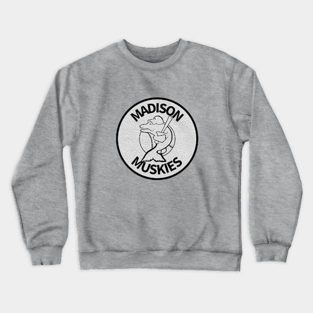 Defunct Madison Muskies Minor League Baseball 1983 Crewneck Sweatshirt by LocalZonly